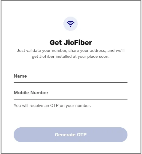 Get JioFiber Application Form